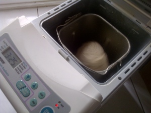 bread dough in bread machine