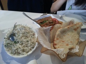 naan bread and curry