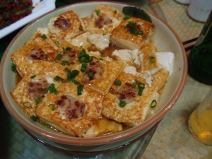 pan fried tofu with pork