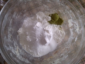 matcha with flour
