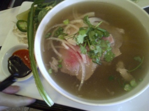 Rare beef and brisket pho