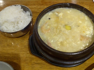 White tofu soup
