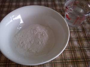glutinous rice flour and water