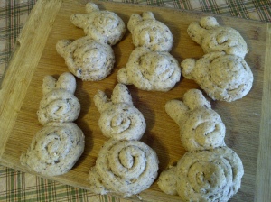 Easter bunny bread rolls 