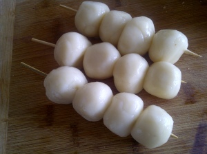 skewers of glutinous rice ball