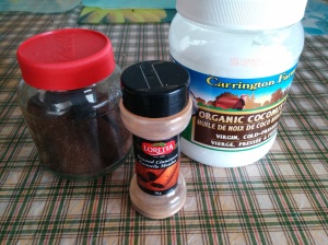 honey, cinnamon and coconut oil