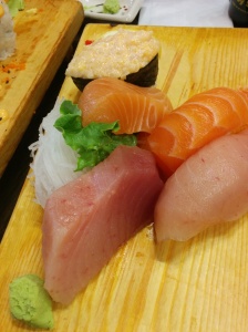 Assorted nigiri sushi california