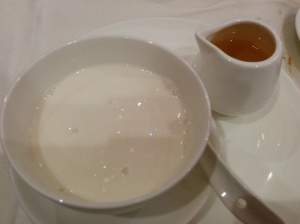 Almond dessert soup