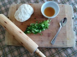 Ingredients for Chinese onion pancakes