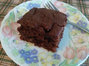 Chocolate walnut brownie cake