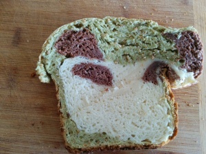 Bread with hidden panda design