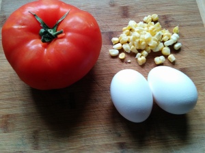 tomato egg and corn