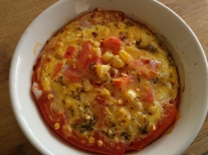 Egg baked tomatoes 