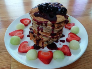 blueberry pancake tower