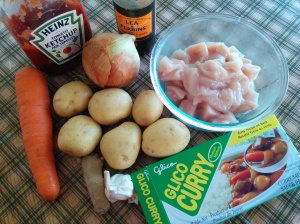 Ingredients for Japanese curry