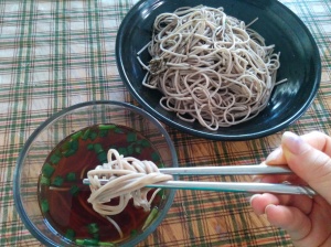 Homemade Japanese buckwheat noodles