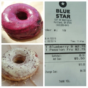 Blueberry basil donuts