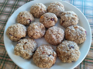 chewy oatmeal cookies with dried fruit
