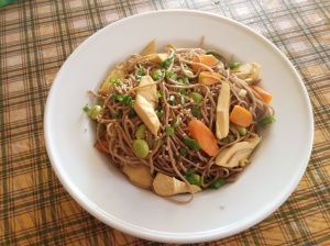 Vegetable buckwheat noodles