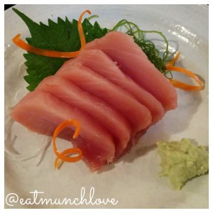 Tuna sashimi with shiso leaf
