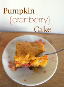pumpkin cranberry cake