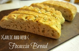 garlic and herb focaccia bread