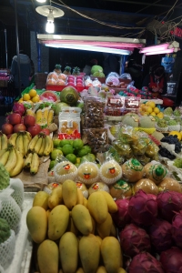 Taiwanese fruit stand with assorted fruits