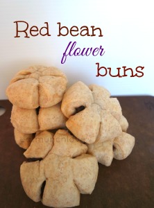 red bean flower buns