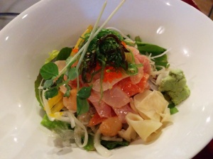 Miso marinated seafood bowl
