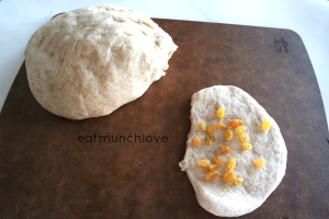 yeast dough with dried apricot